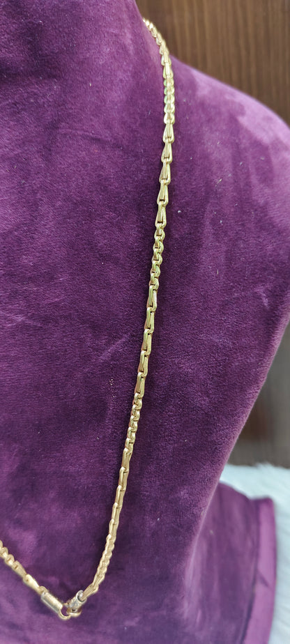 Pure panchaloham unpolished 24" length 5 plus 5 chain(broad)