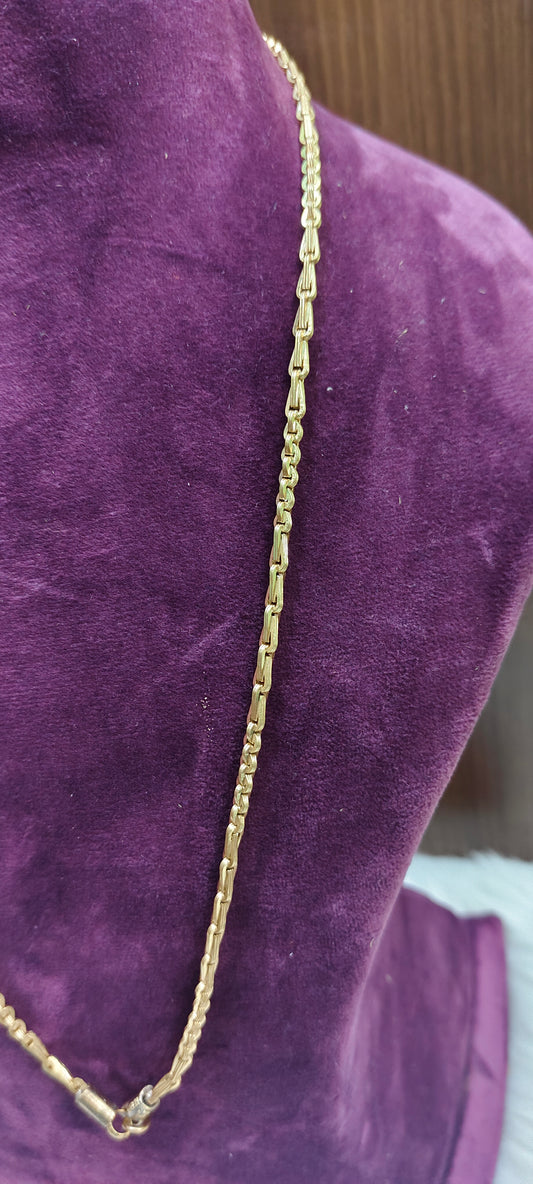 Pure panchaloham unpolished 24" length 5 plus 5 chain(broad)