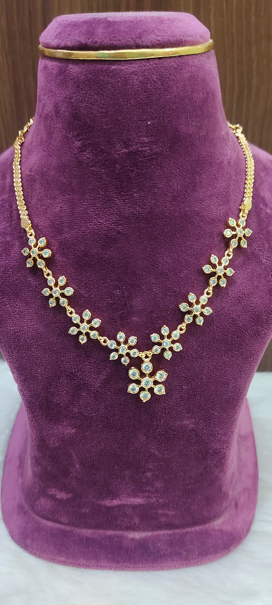 Pure panchaloham diamond look necklace