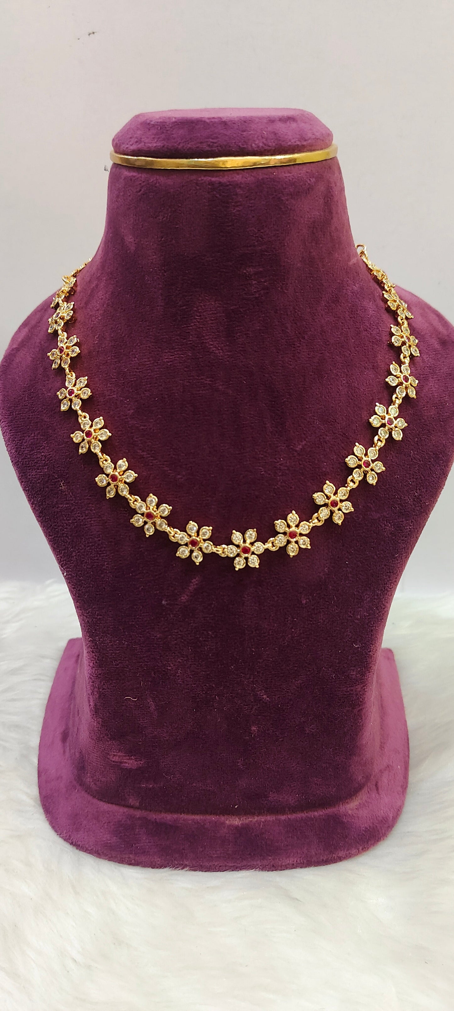 Pure panchaloham dimond look necklace