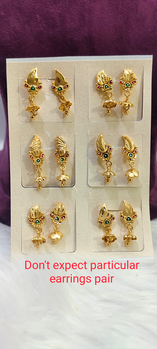 100% gold look kids earrings(any one pair)