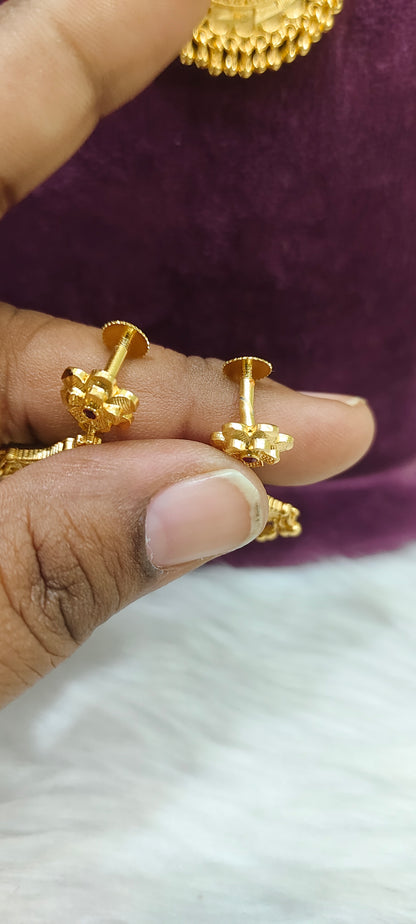 100% Real gold look necklace set