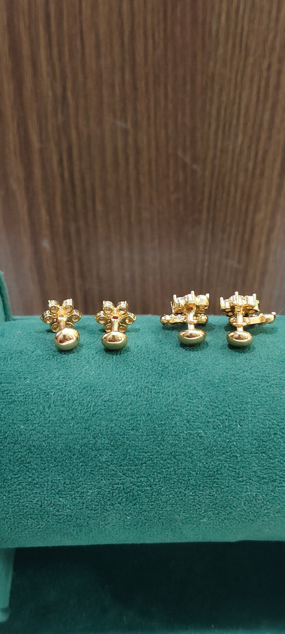 Pure panchaloham 2 pair studs combo