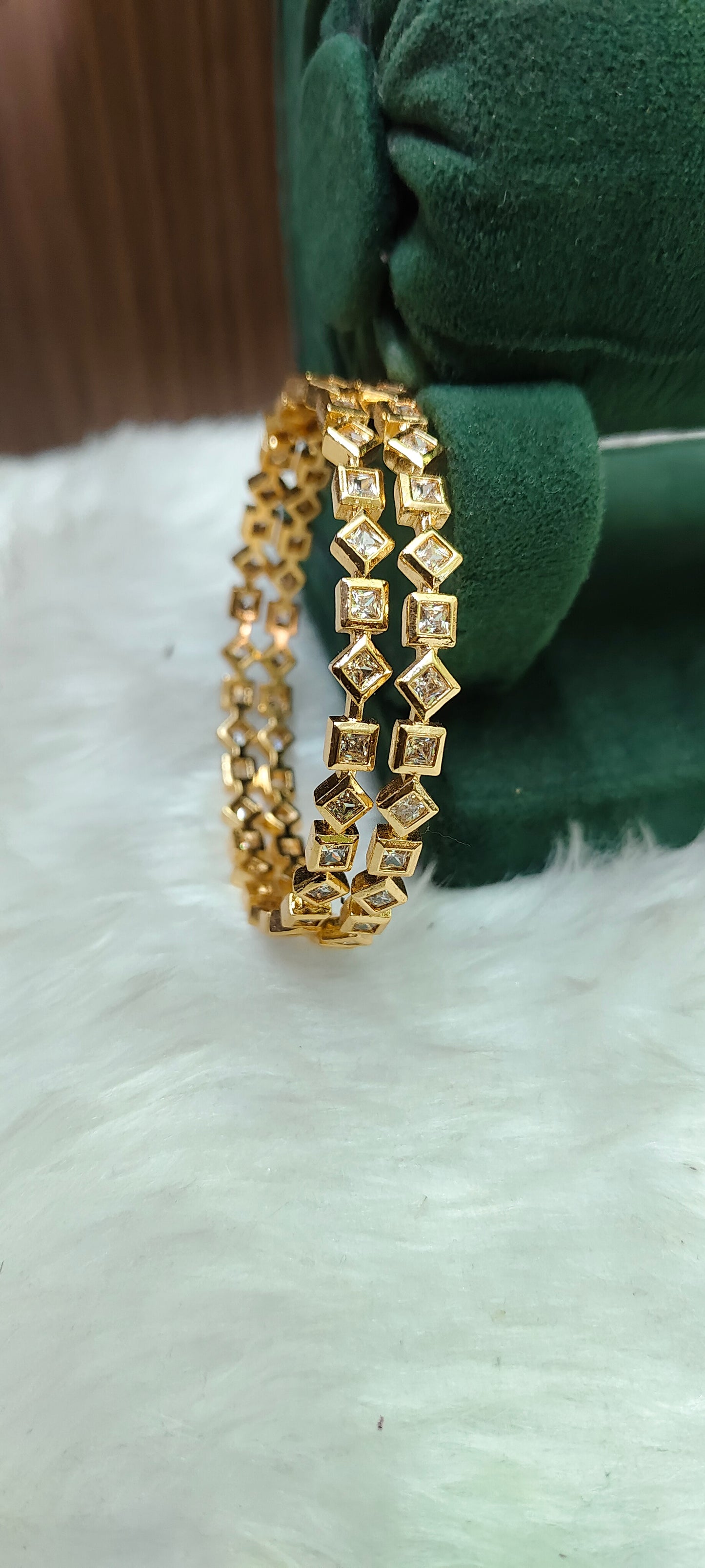 Pure panchaloham trendy daimond cut 2 bangles