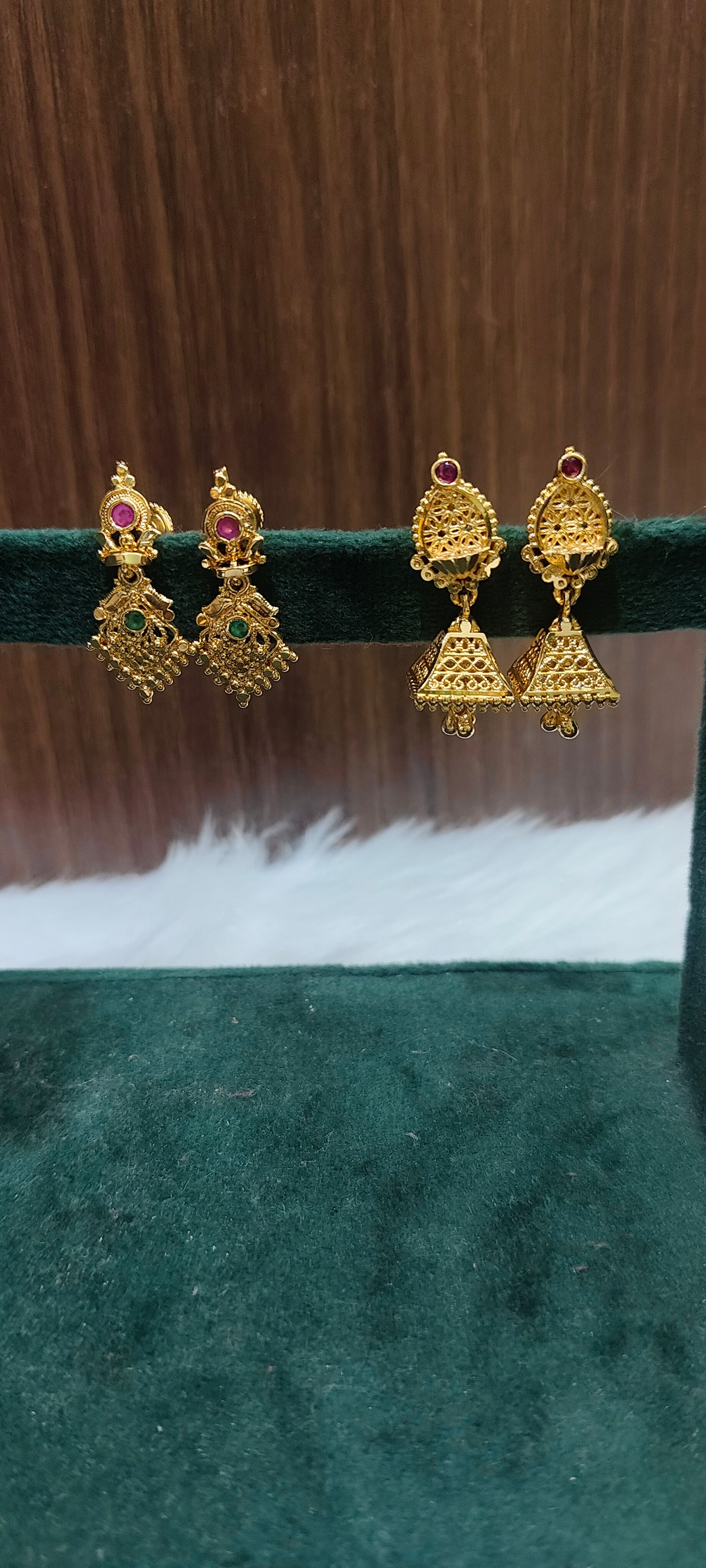 Premium micro gold plated daily wear 2 earrings combo