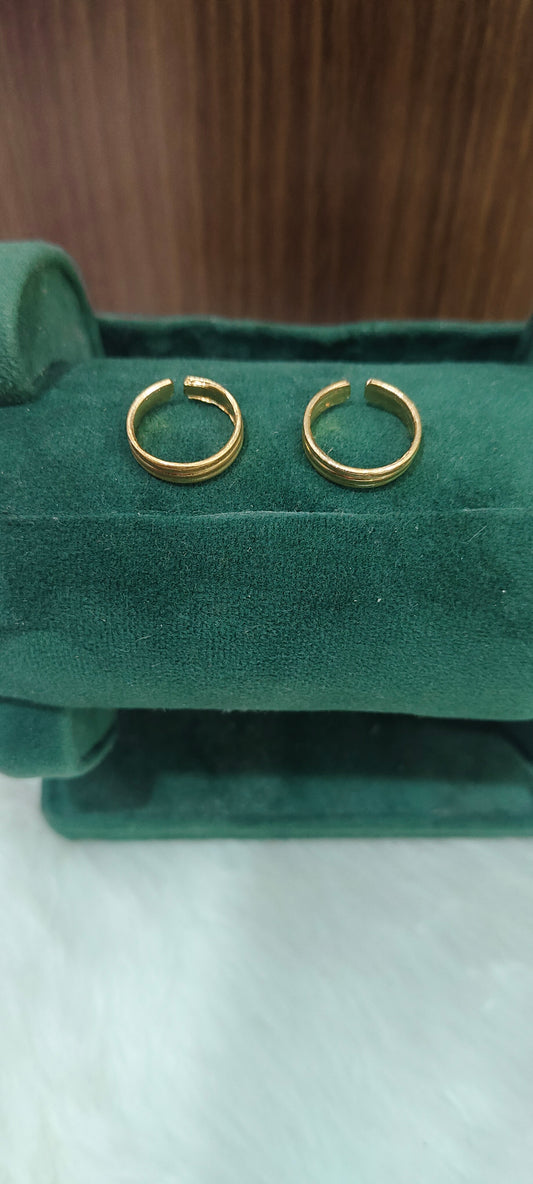 Pure panchaloham unpolished adjustable toe rings