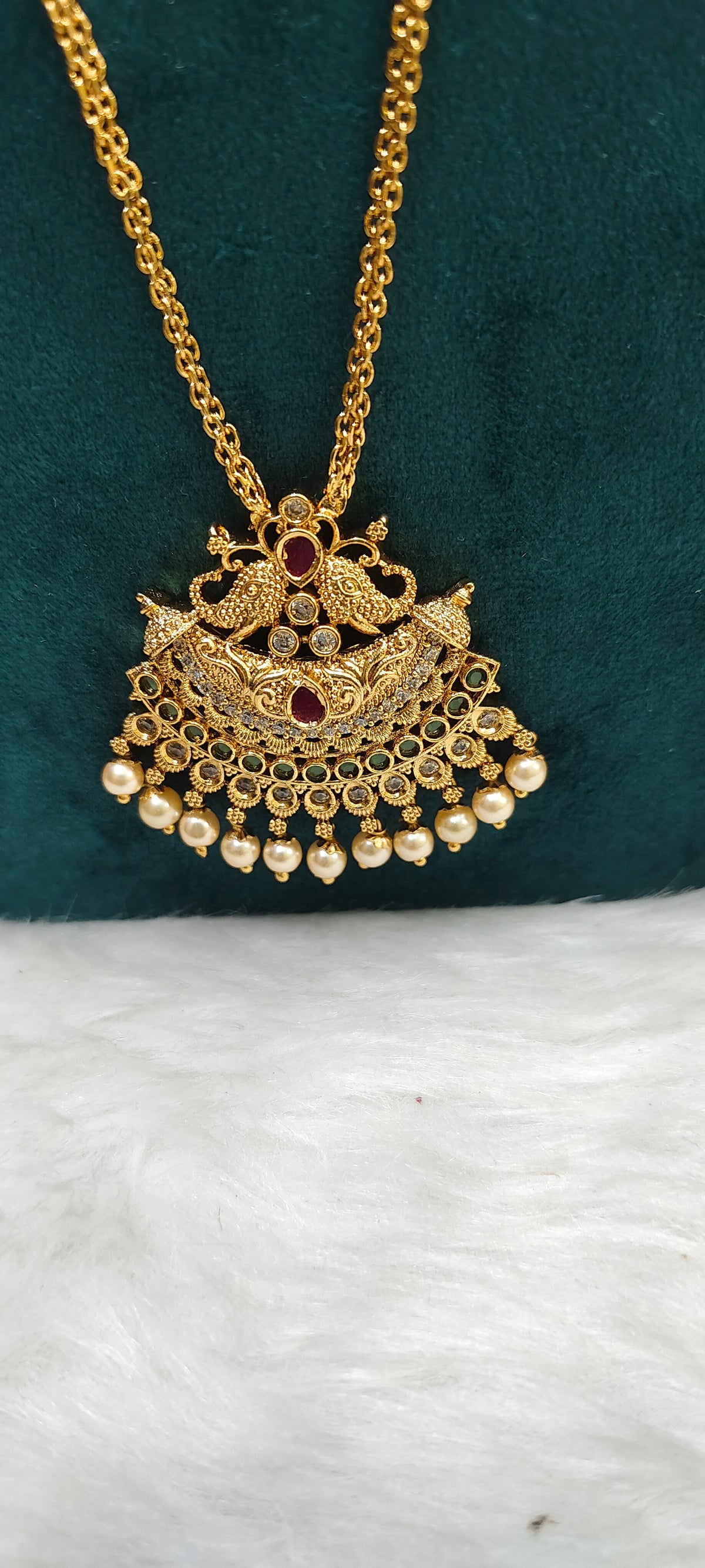Simple nakshi 26" length pendant chain