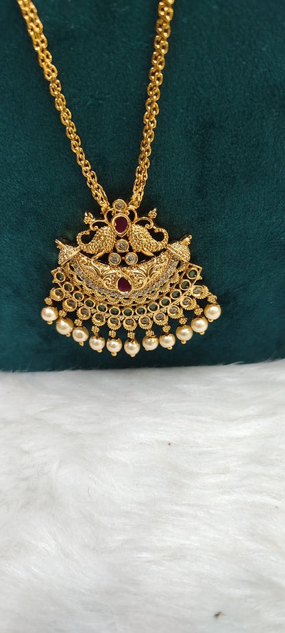 Simple nakshi 26" length pendant chain