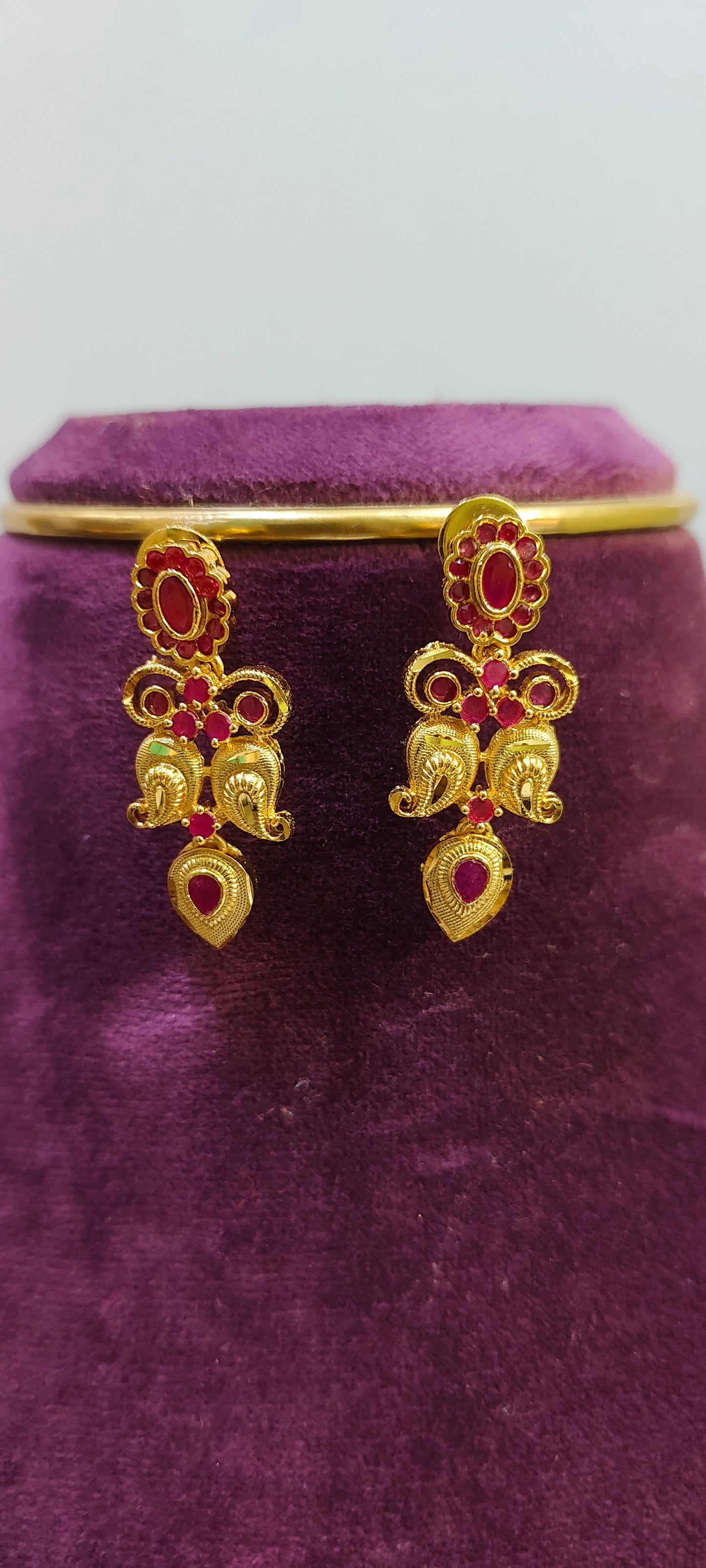 100% gold look Mango ruby  haram