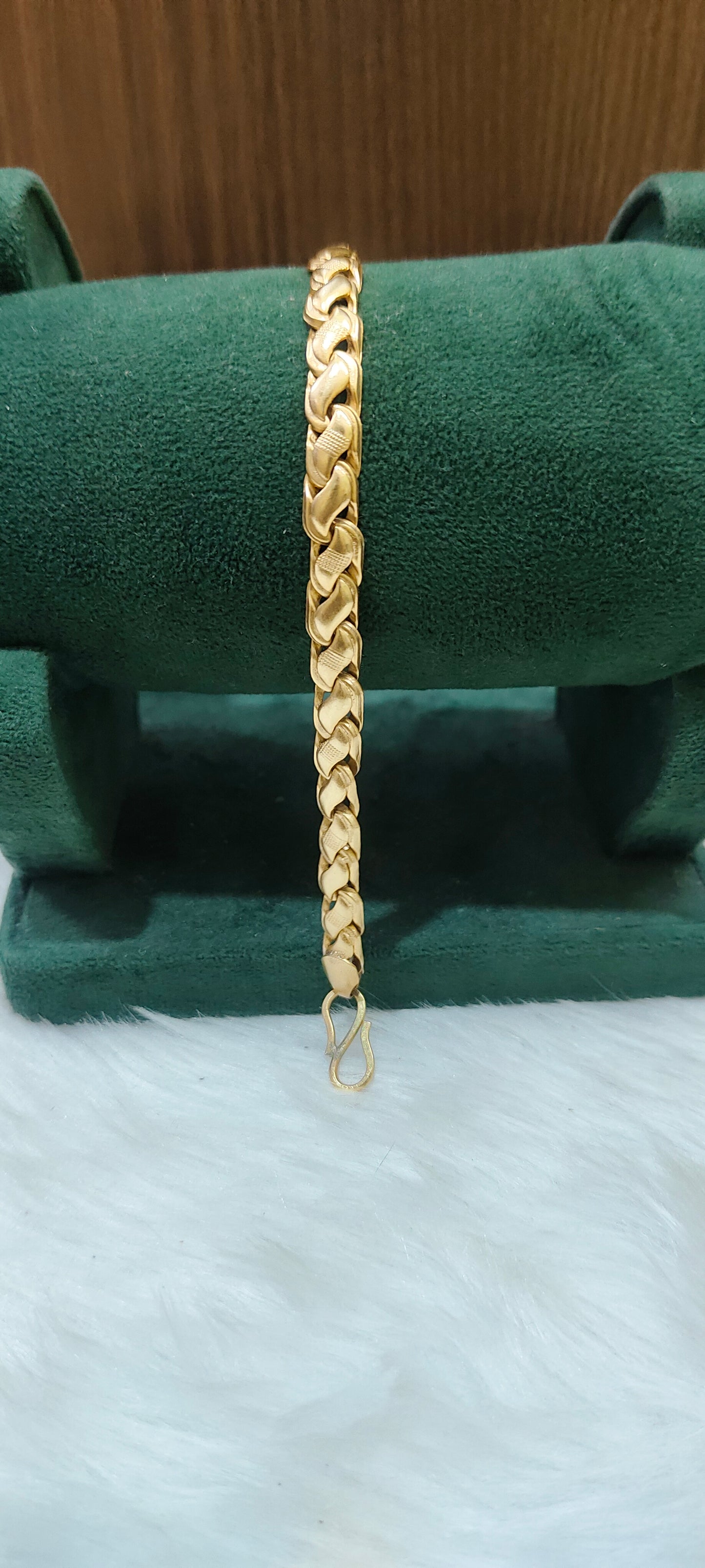 Pure panchaloham unpolished mens lotus model mens bracelet