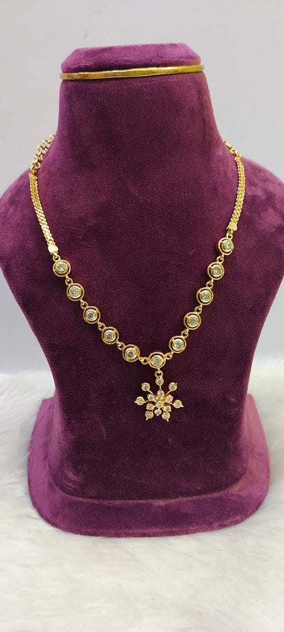 Pure panchaloham dimond look necklace