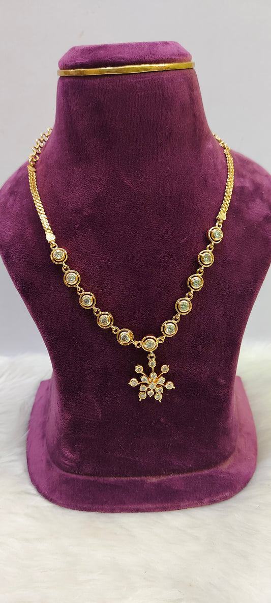 Pure panchaloham dimond look necklace