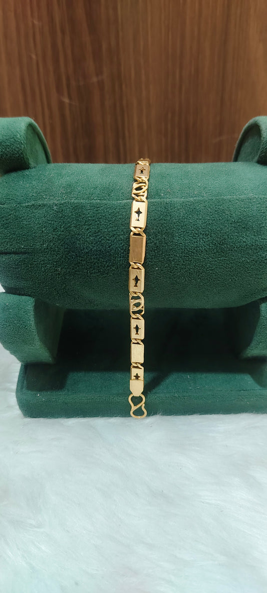 Pure panchaloham unpolished 8" length mens bracelet