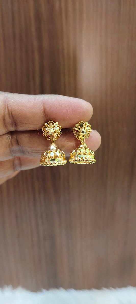 Premium micro gold plated daily wear kids jumkas