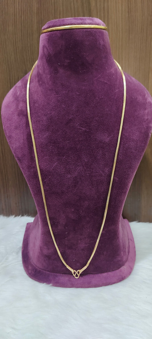 Pure panchaloham unpolished slim square Thali chain