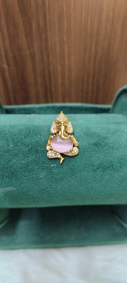 Premium nakshi Ganesh pendant back d hook
