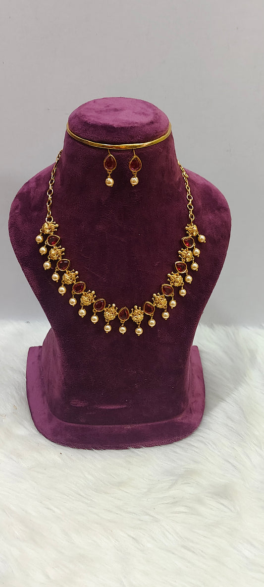 Premium nakshi budget friendly necklace set