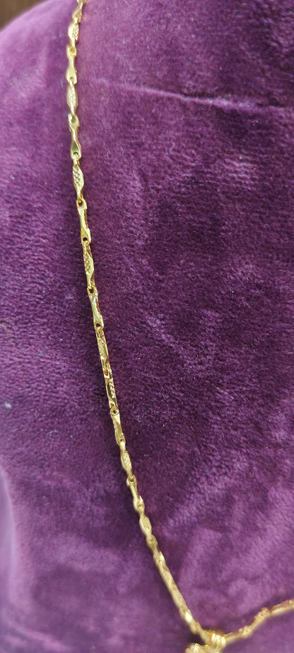 Premium micro gold plated daily wear 18" length heart pendant chain