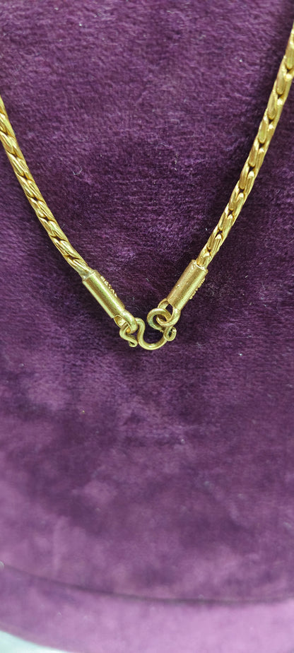 Pure panchaloham unpolished 24" Thali chain similar pattern to rope chain
