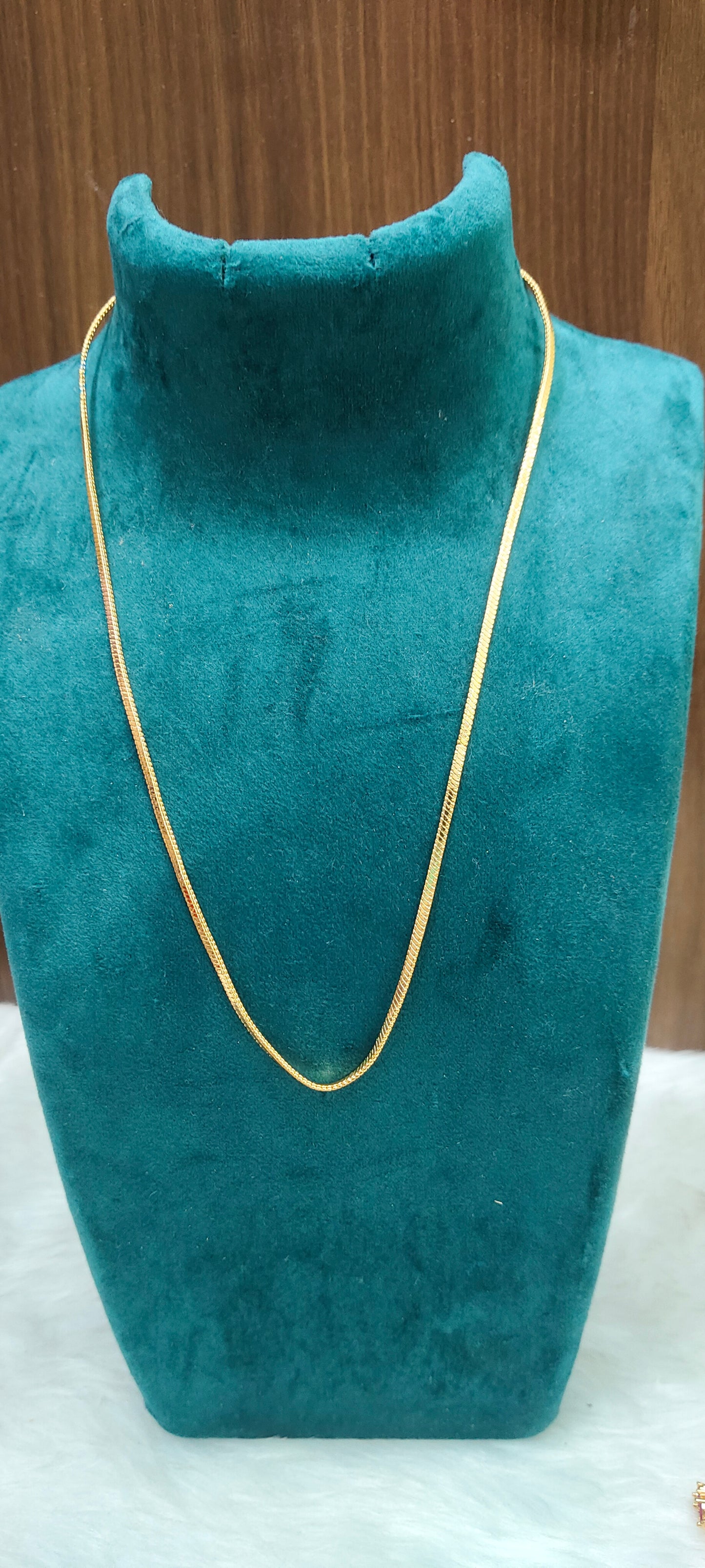 Premium micro gold plated daily wear 18" length short chain