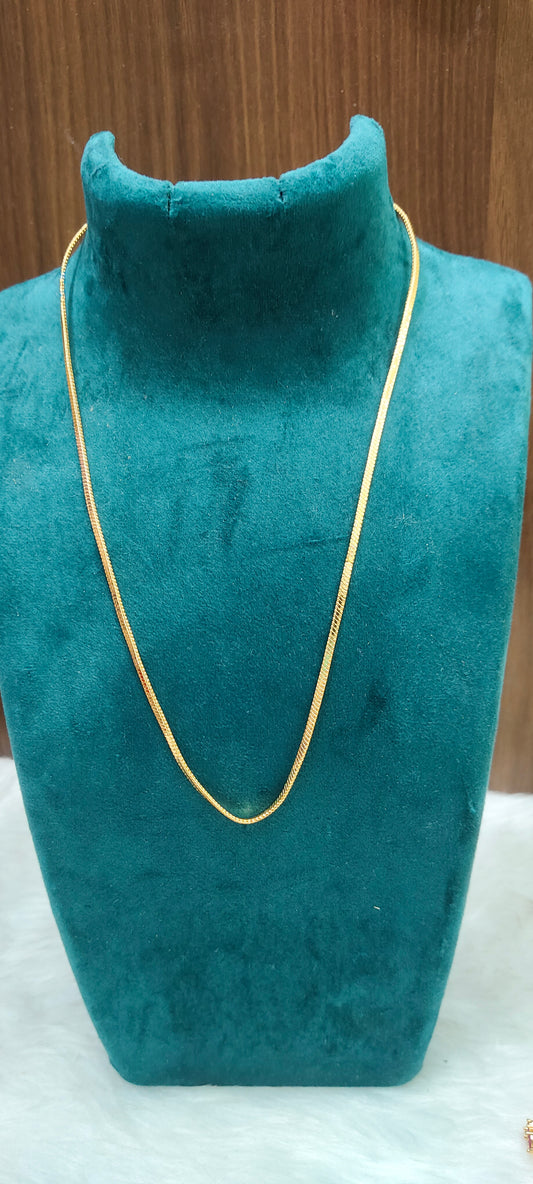 Premium micro gold plated daily wear 18" length short chain