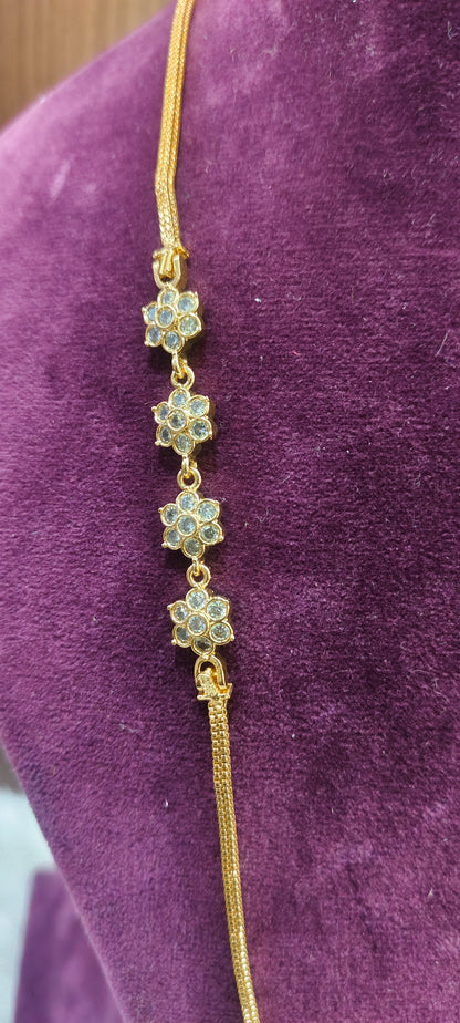 Premium micro gold plated 26" length Side pendant thali chain