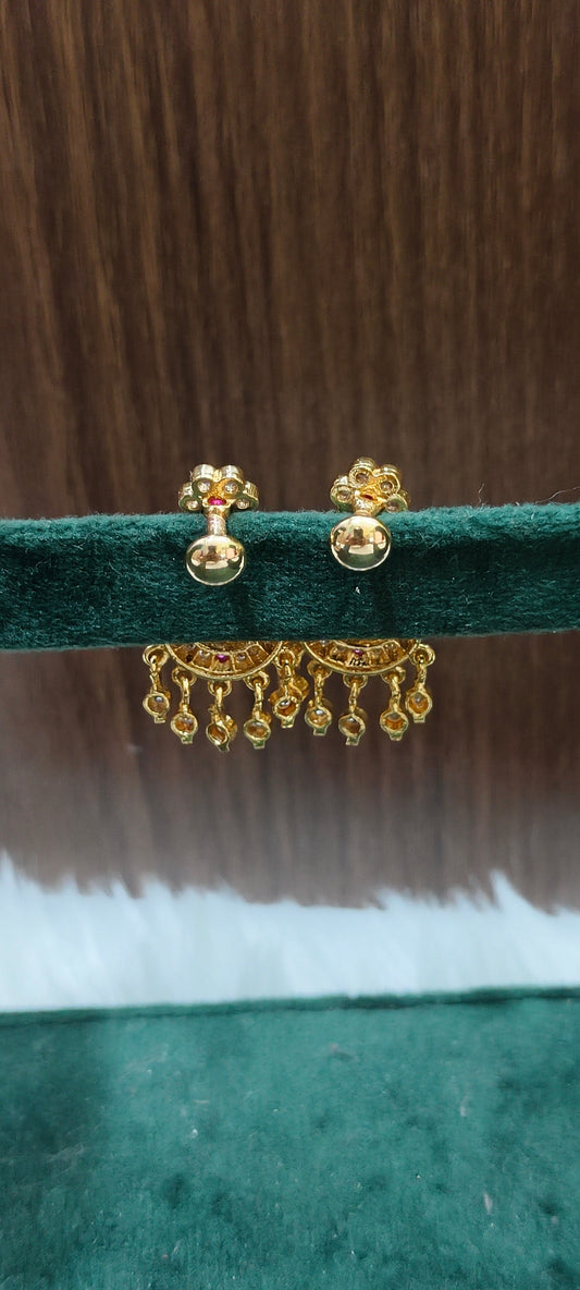 Pure panchaloham cute chand bali earrings