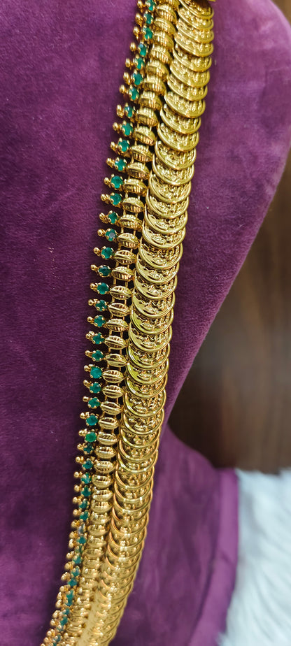 Premium nakshi 32 " length kasu mala cum vaddanam