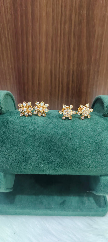 Pure panchaloham dimond look studs