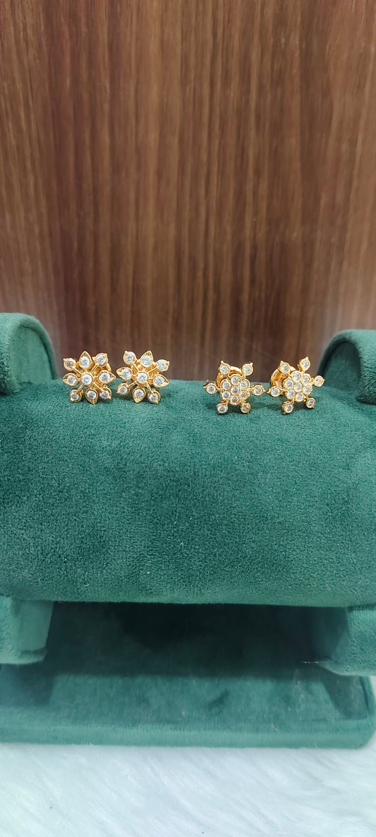 Pure panchaloham dimond look studs