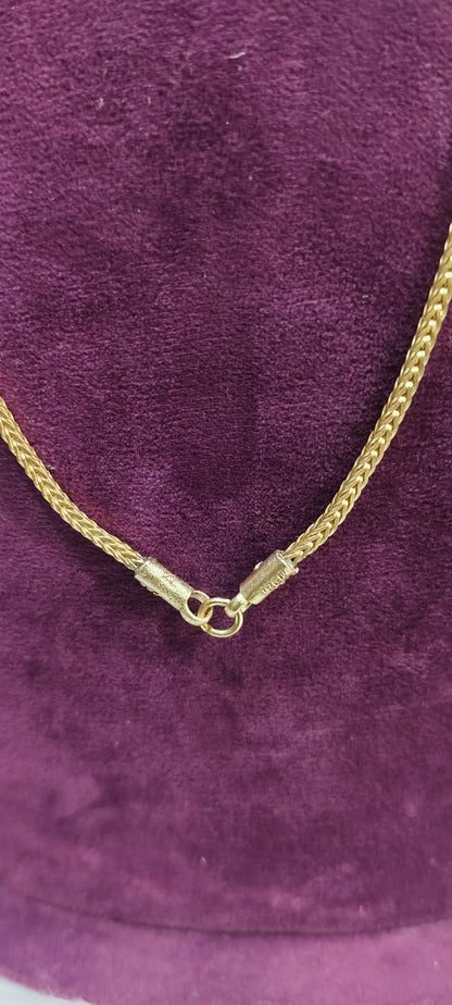 Pure panchaloham unpolished 24" length medium broad v cut  thali chain