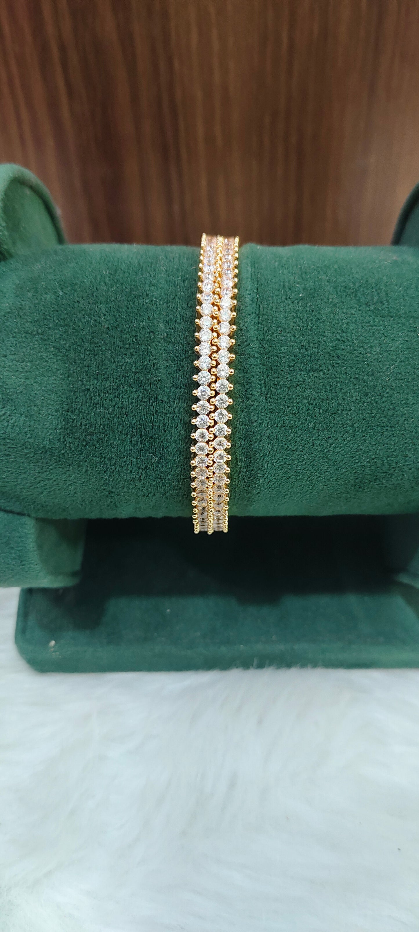 Pure panchaloham simple diamond look bangles