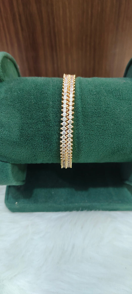 Pure panchaloham simple diamond look bangles