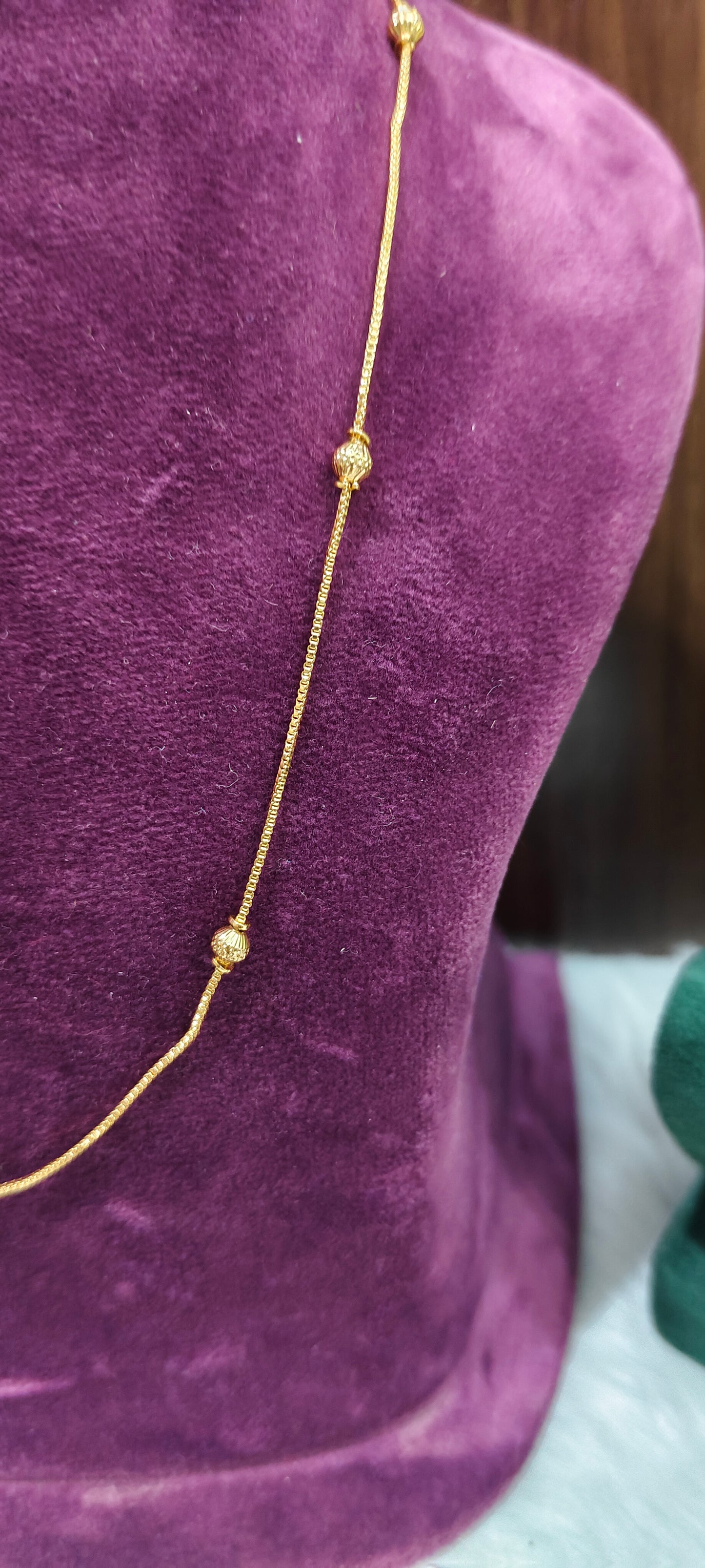 Premium micro gold plated daily wear 18" chain and ladies bracelet