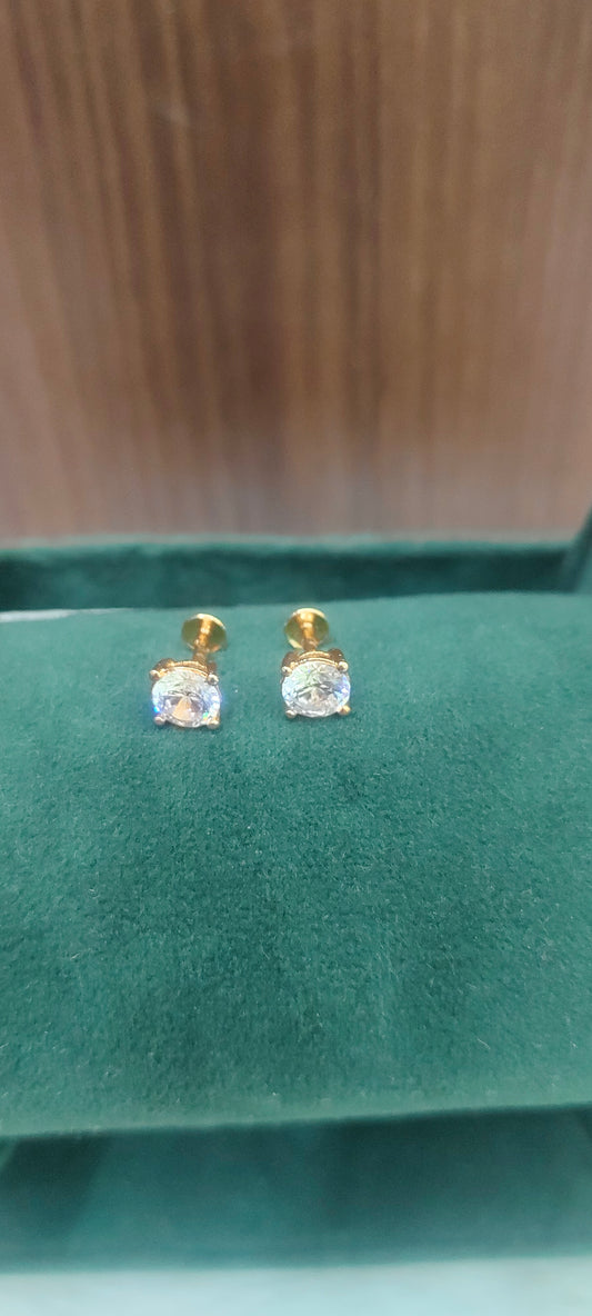 Pure panchaloham daimond look studs