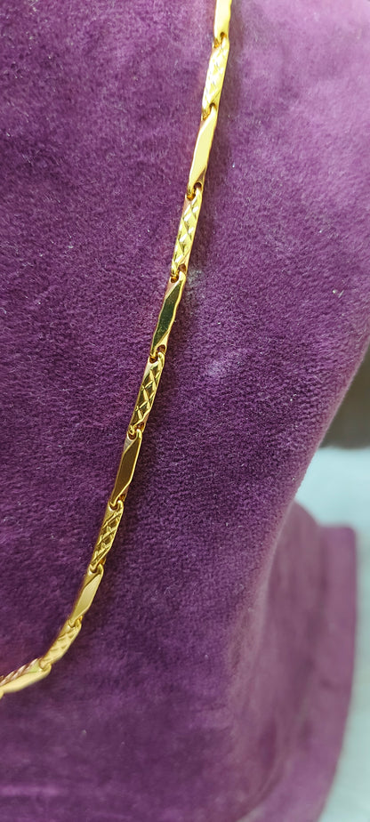 Premium micro gold plated 18" length chain