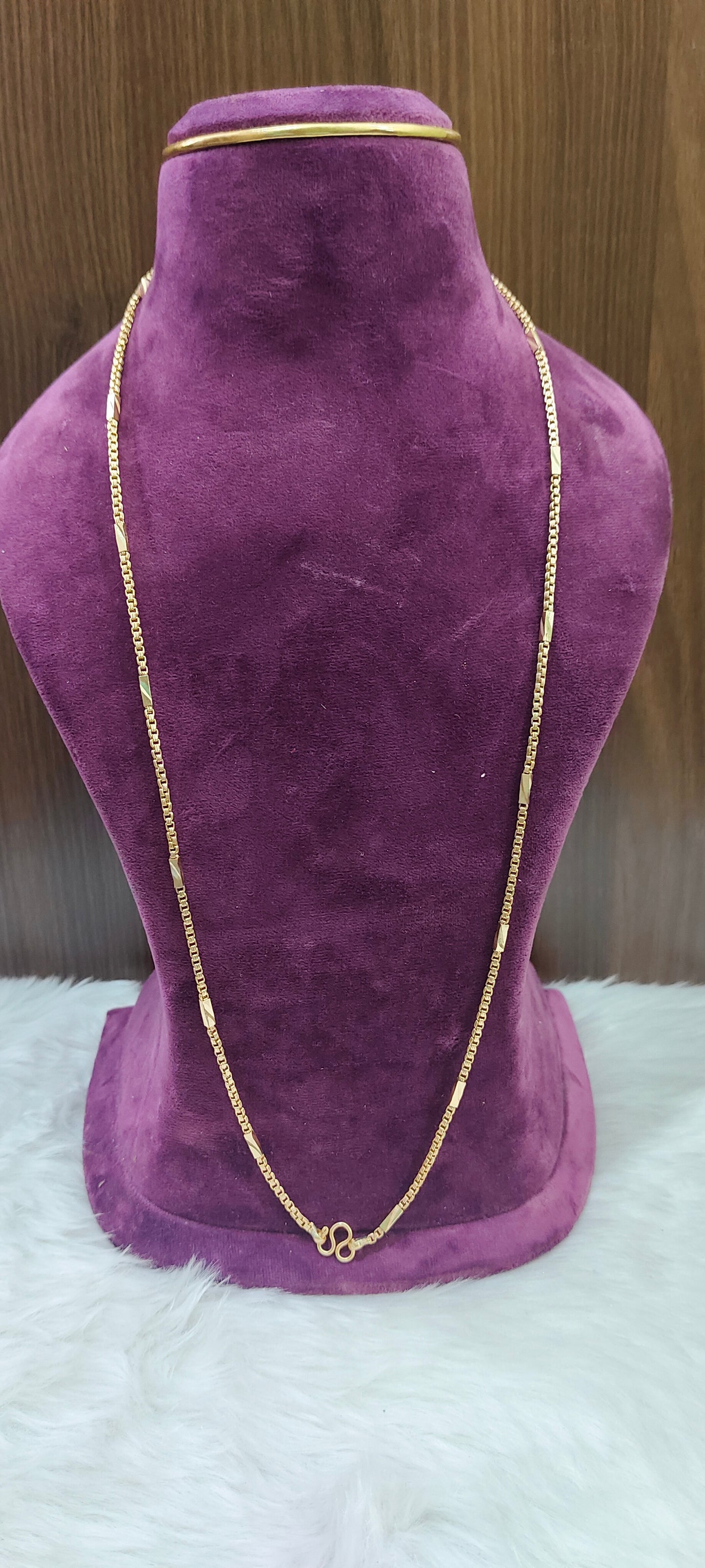 Pure panchaloham unpolished 30" length bharati model chain