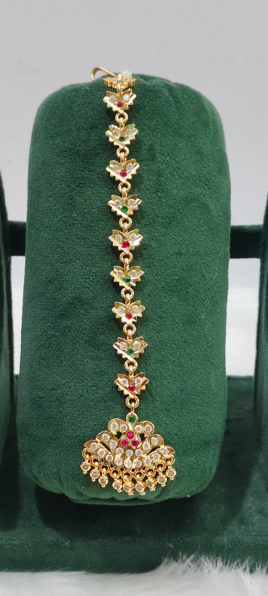 Pure panchaloham gold look mangtika( tika design may changes)