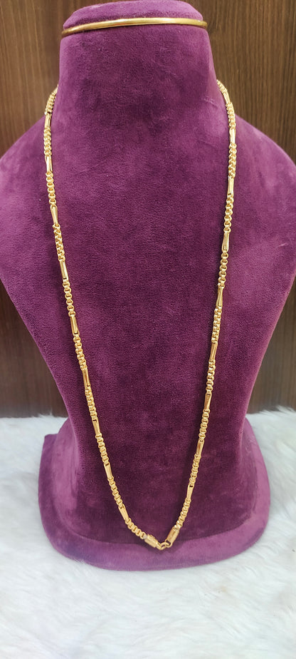 Pure panchaloham unpolished broad bharati model 5+1 thali chain