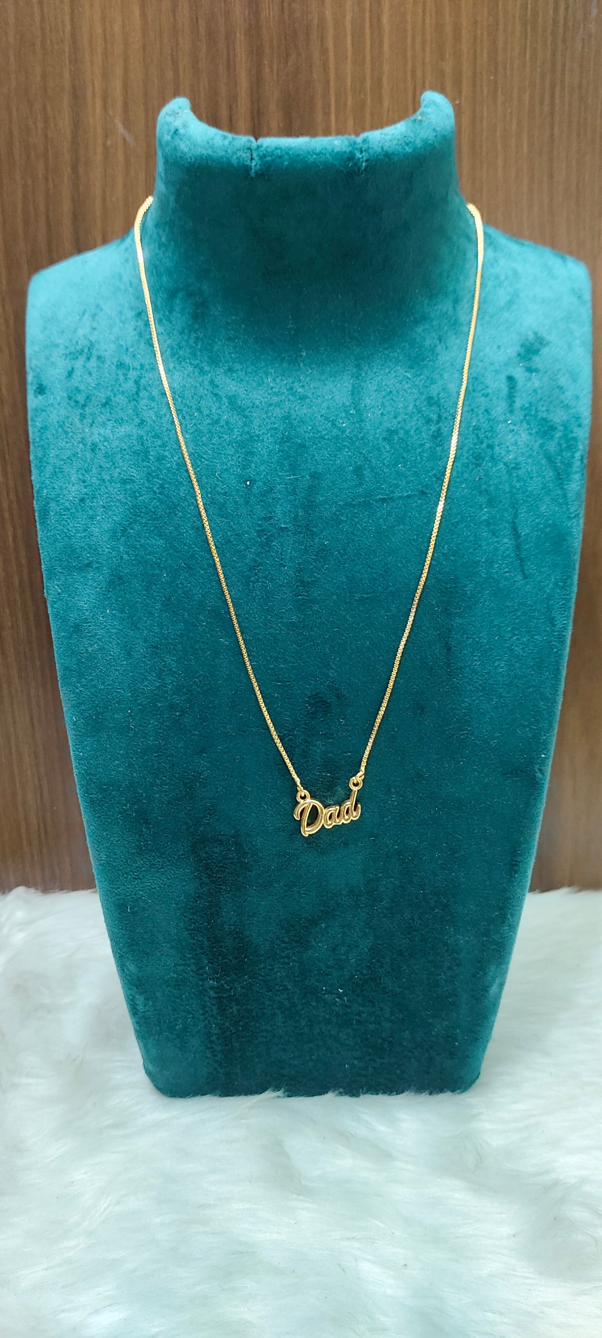 Premium micro gold plated daily 18" length letter pendant chain