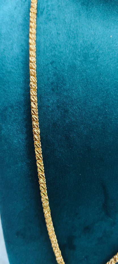 Premium micro gold plated 24" length Muruga pendant chain