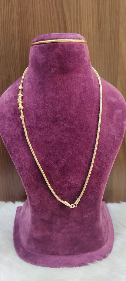 Pure panchaloham unpolished 24" side mope thali chain