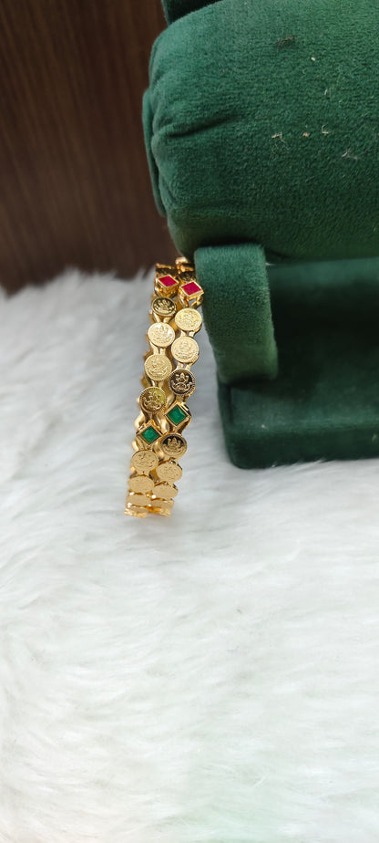 Premium micro gold plated kasu bangles