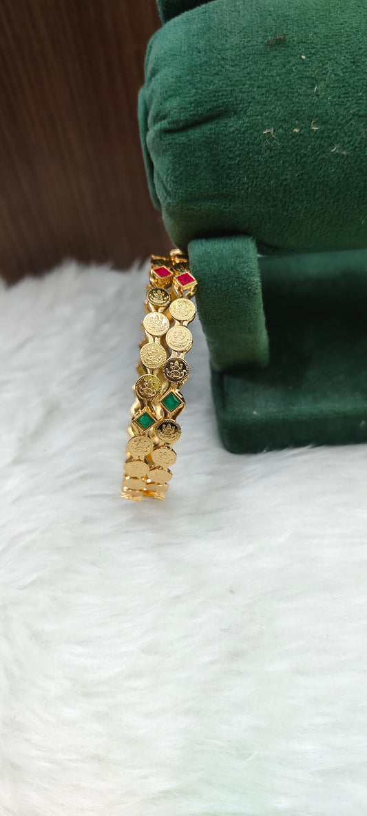Premium micro gold plated kasu bangles