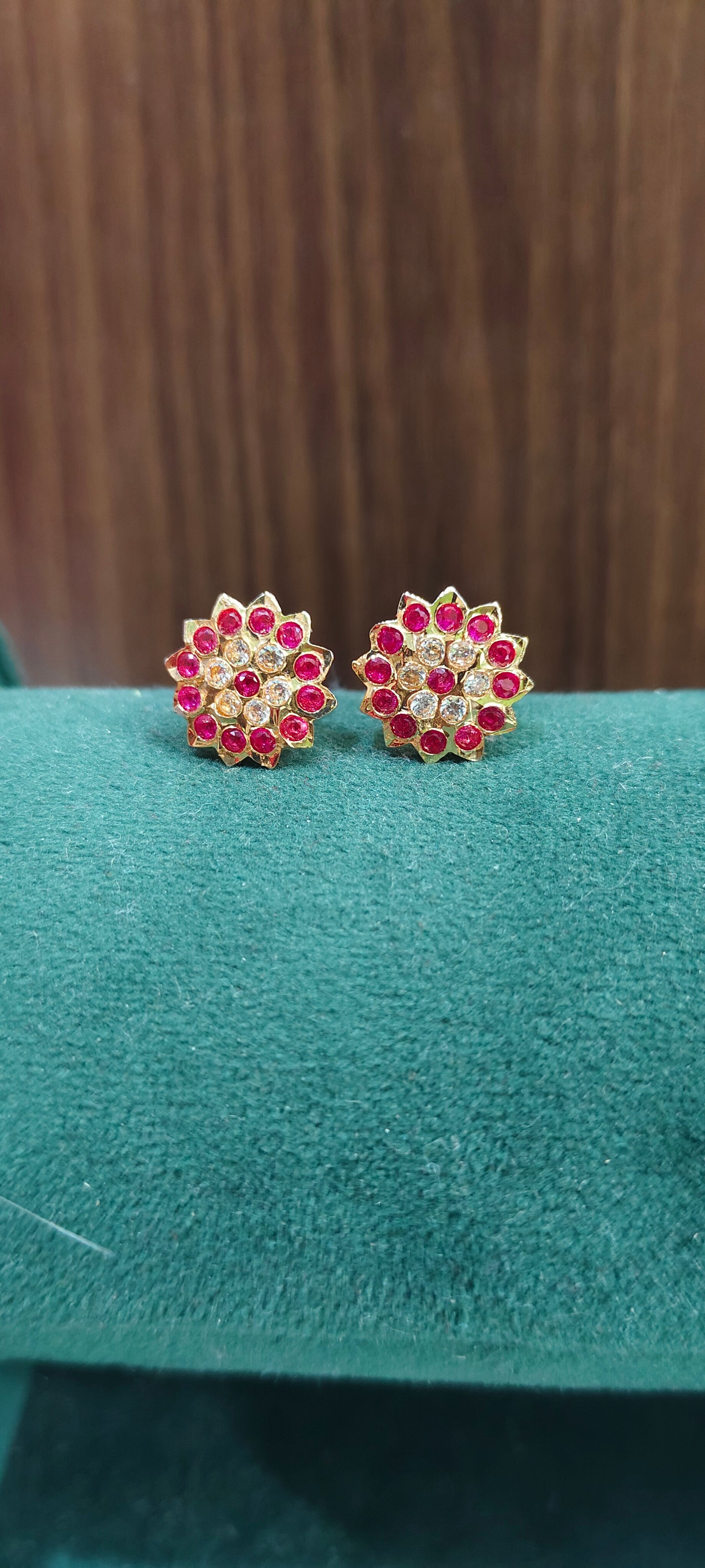 Pure panchaloham studs( middle stone may changes)