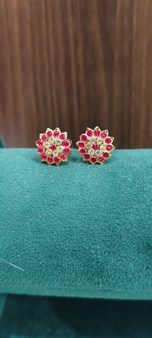 Pure panchaloham studs( middle stone may changes)