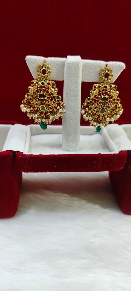 Beautiful pearl big earrings