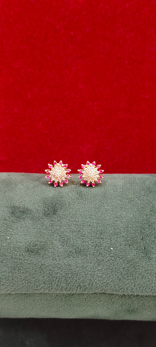 Premium micro gold daily wear dimond look studs