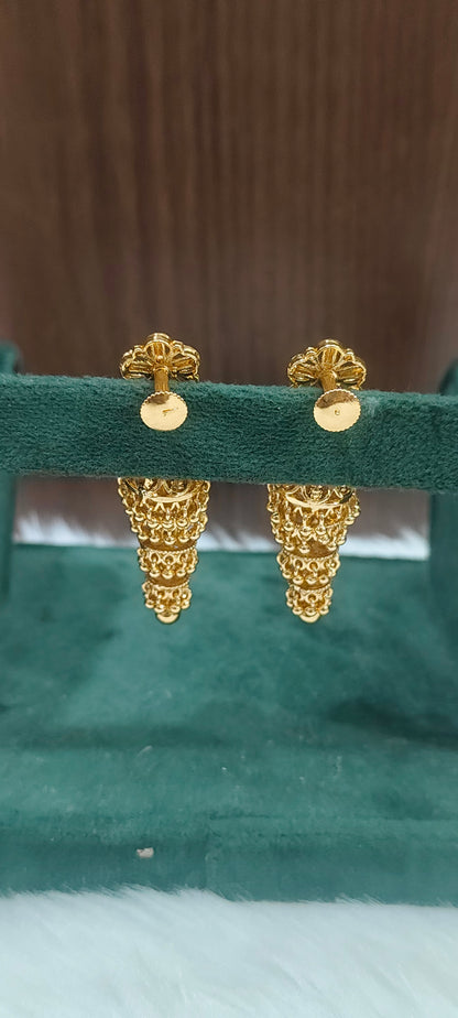 Premium micro gold plated gold look step jumkas