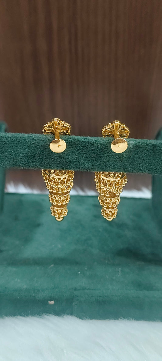 Premium micro gold plated gold look step jumkas